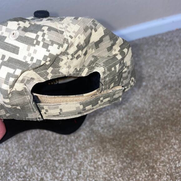 JWM Air Force hat USAF Never Accept Defeat Camo Black Baseball Cap OSFM … - Picture 3 of 5